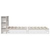 vidaXL Lit biblioth&egrave;que sans matelas blanc 75x190 cm bois massif