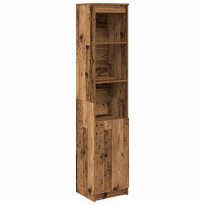 vidaXL Buffet haut 37,5x35x180 cm vieux bois bois d'ing&eacute;nierie