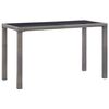 vidaXL Table de jardin Anthracite 123x60x74 cm R&eacute;sine tress&eacute;e