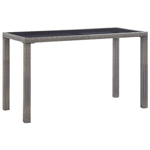 vidaXL Table de jardin Anthracite 123x60x74 cm R&eacute;sine tress&eacute;e