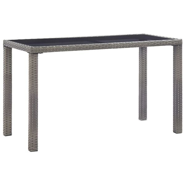 vidaXL Table de jardin Anthracite 123x60x74 cm R&eacute;sine tress&eacute;e