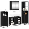 vidaXL Ensemble de mobilier de salle de bain 4 pcs Ch&ecirc;ne noir