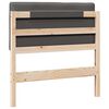 vidaXL T&ecirc;te de lit capitonn&eacute;e Brun et gris fonc&eacute; 80 cm Pin massif