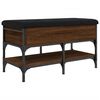 vidaXL Banc &agrave; chaussures ch&ecirc;ne marron 82x42x45 cm bois d'ing&eacute;nierie