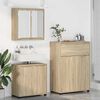 vidaXL Ensemble de mobilier de salle de bain 3 pcs Ch&ecirc;ne Sonoma