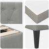 vidaXL Cadre de lit avec matelas Gris clair 120 x 190 cm Velours