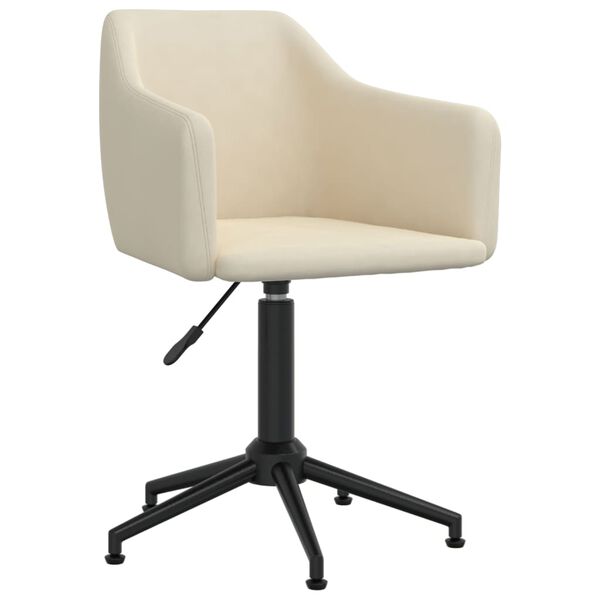 vidaXL Chaises pivotantes &agrave; manger lot de 6 Cr&egrave;me Velours