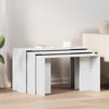 vidaXL Tables gigognes 3 pcs blanc bois d'ing&eacute;nierie