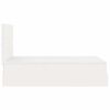 vidaXL Cadre de lit ottoman avec matelas blanc 120x190 cm similicuir