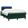 vidaXL Sommier &agrave; lattes de lit et matelas et LED vert fonc&eacute; 120x220cm velours