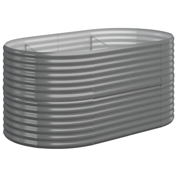 vidaXL Lit surélevé de jardin Acier galvanisé 152x80x68 cm gris