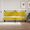 vidaXL T&ecirc;te de lit suspendue Jaune 210 x 55 x 7 cm Velours