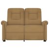 vidaXL Fauteuil de massage inclinable 2 places taupe tissu microfibre
