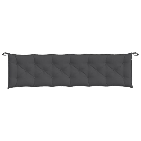 vidaXL Coussin de banc de jardin anthracite mélangé 200x50x7 cm tissu