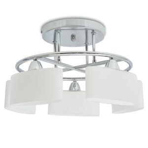 vidaXL Plafonnier avec 5 globes ellipso&iuml;des pour ampoules E14 200 W