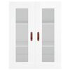 vidaXL Armoire murale blanc brillant 69,5x34x90 cm