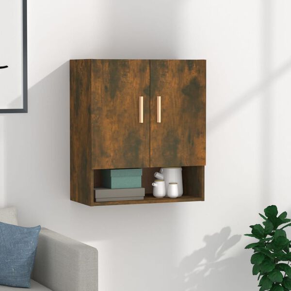 vidaXL Armoire murale Ch&ecirc;ne fum&eacute; 60x31x70 cm Bois d'ing&eacute;nierie