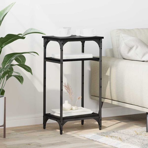 vidaXL Table d'appoint Ch&ecirc;ne noir 40 x 30 x 75 cm Bois d'ing&eacute;nierie