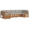 vidaXL Ensemble de canap&eacute;s d'ext&eacute;rieur 7 pc Gris Naturel et Clair