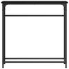 vidaXL Table console Ch&ecirc;ne noir 75 x 19,5 x 75 cm Bois d'ing&eacute;nierie