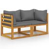 vidaXL Banc de jardin &agrave; 2 places avec coussins gris fonc&eacute;