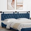 vidaXL T&ecirc;te de lit suspendue Montage mural Bleu 210 x 55 x 7 cm tissu