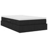 vidaXL Lit avec rangement et matelas Noir 120 x 190 cm Polyester