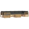 vidaXL Ensemble de canap&eacute;s d'ext&eacute;rieur 8 pc Blanc et anthracite