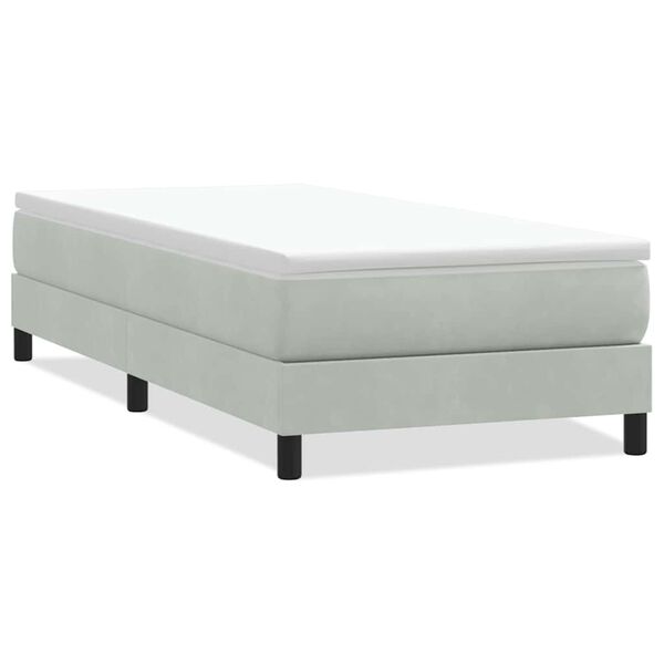 vidaXL Sommier à lattes de lit sans matelas gris clair 100x210cm