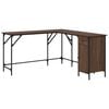 vidaXL Bureau ch&ecirc;ne marron 141x141x75 cm bois d'ing&eacute;nierie