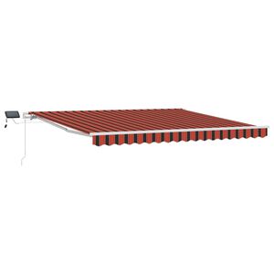 vidaXL Auvent r&eacute;tractable orange et marron 400 &times; 300 cm
