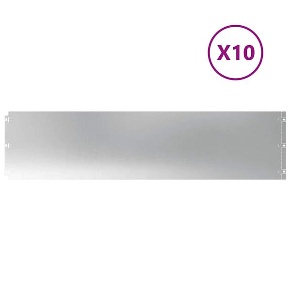 vidaXL Bordures de pelouse 10 pcs 25x103 cm acier galvanis&eacute;