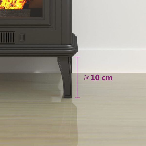 Plaque En Verre Trempé Pour Cheminée 1200x600 Mm - Protection Sol Parquet/stratifié, Résiste à 250 Kg