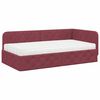 vidaXL Cadre de lit d'angle Bordeaux 90 x 200 cm tissu