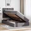 vidaXL Lit de Rangement Gris 120 x 190 cm Cuir synthétique