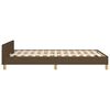 vidaXL Cadre de lit sans matelas marron fonc&eacute; 120x190 cm tissu