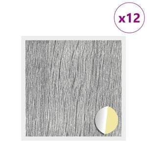 vidaXL Couverture de vis auto-adh&eacute;sive 12 pcs Gris Sonoma