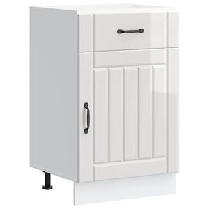 vidaXL Armoire de cuisine Lucca blanc brillant bois ing&eacute;nierie