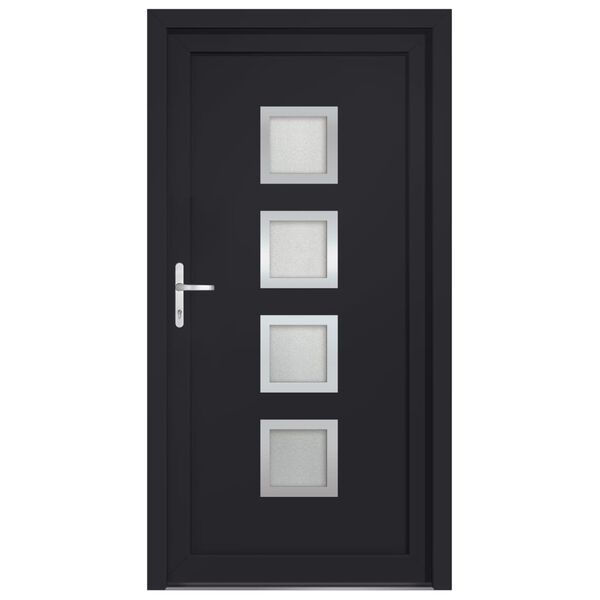 vidaXL Porte d'entr&eacute;e anthracite 98x208 cm PVC