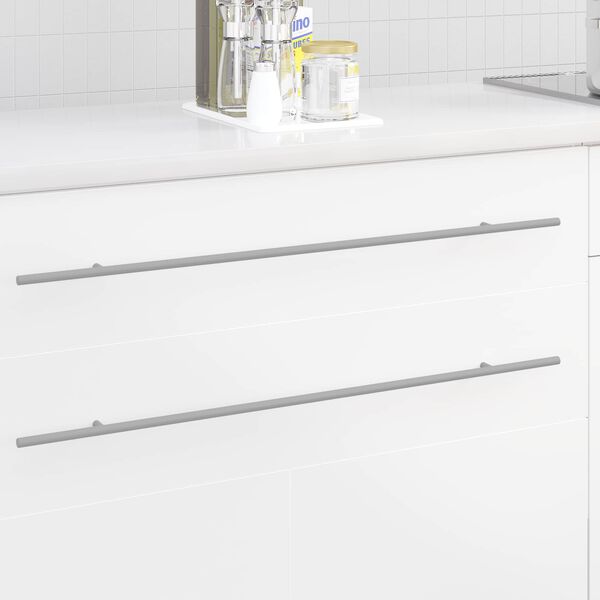 vidaXL Poign&eacute;e de cabinet 12 pcs Argent&eacute; 800 mm Acier inoxydable