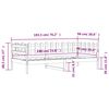 vidaXL Lit de jour sans matelas blanc 90x190 cm bois de pin massif
