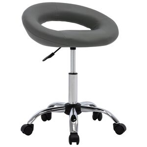 vidaXL Chaise pivotante de salle &agrave; manger Gris Similicuir
