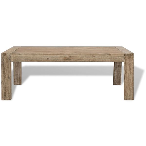 vidaXL Table basse Bois d'acacia massif bross&eacute; 110x60x40 cm