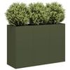 vidaXL Jardini&egrave;re vert olive 120x40x80 cm acier lamin&eacute; &agrave; froid