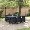 vidaXL Ensemble de salle à manger pour jardin 7 pcs Anthracite