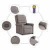 vidaXL Fauteuil de massage inclinable Taupe Tissu