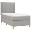vidaXL Sommier &agrave; lattes de lit matelas LED Gris clair 90x190cm Tissu