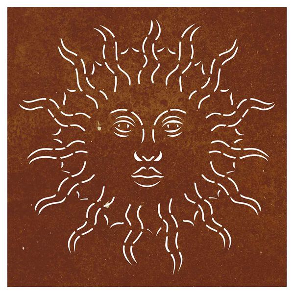 vidaXL D&eacute;coration murale jardin 55x55 cm acier corten design du soleil