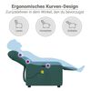 vidaXL Fauteuil de massage inclinable &eacute;lectrique Vert fonc&eacute; Tissu