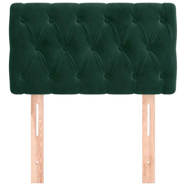 vidaXL T&ecirc;te de lit Vert fonc&eacute; 80x7x78/88 cm Velours